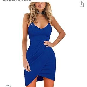 NWT Cocktail Dress asymmetrical blue